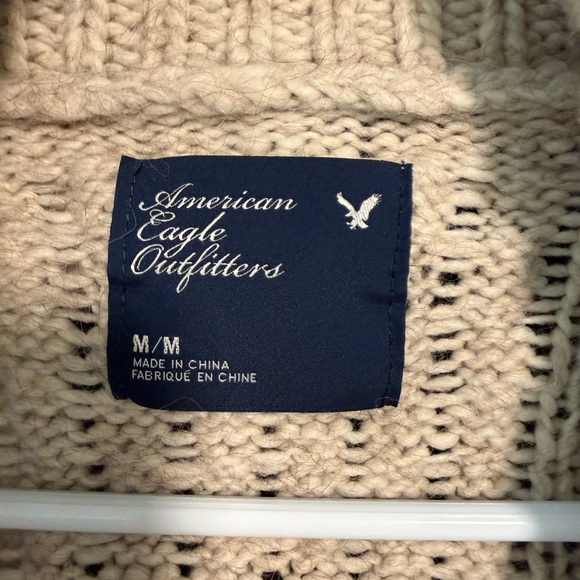 American Eagle Outfitters Cream Cable Knit Cardigan - Picture 3 of 3